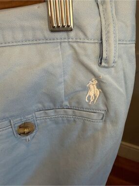 Ralph Lauren Light Blue Chino Pants with White Polo Logo